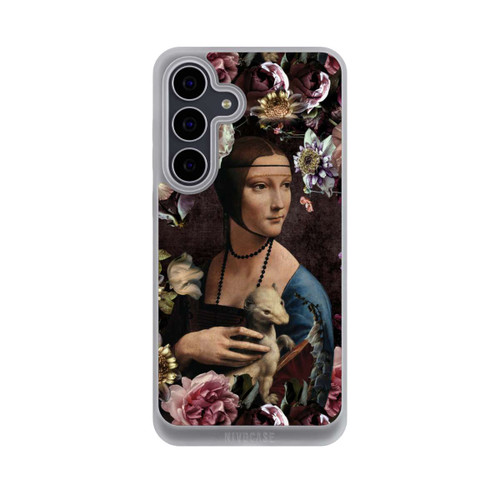 Samsung Galaxy S25 FE NIVOpure Dame avec hermine aux roses 