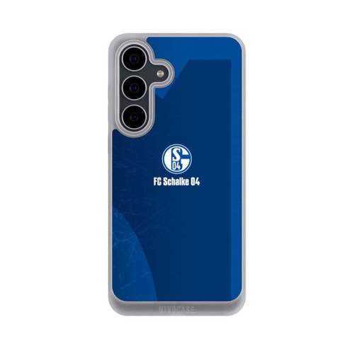 Samsung Galaxy S25 FE NIVOpure Schalke 04 Blauer Hintergrund Mit Logo
