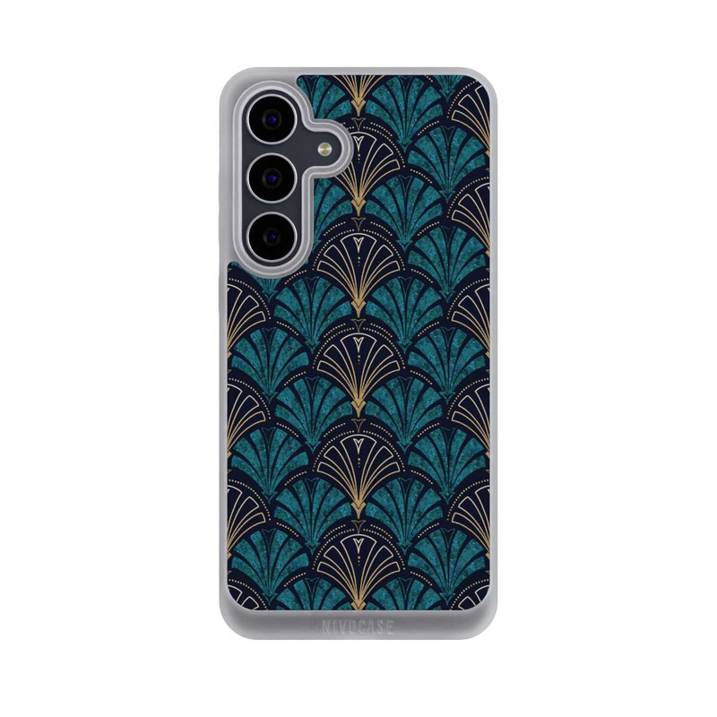 Galaxy S25 FE NIVOpure Art Deco Aquamarin Gold