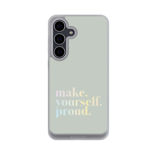 Samsung Galaxy S25 FE NIVOpure Make Yourself Proud Zitat-Minze und Farbverlauf