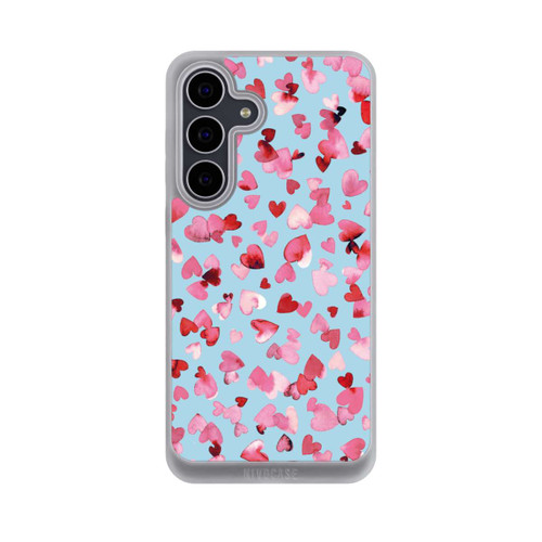 Samsung Galaxy S25 FE NIVOpure Saint Valentin Amour Coeurs Rose Bleu