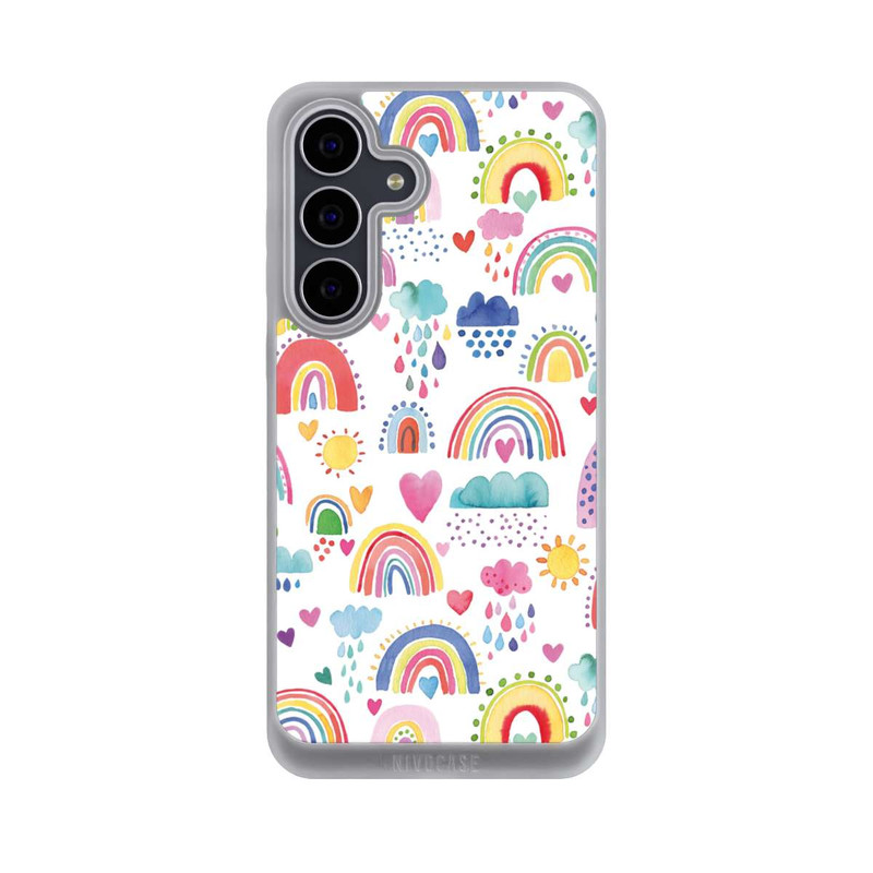 Galaxy S25 FE NIVOpure Lovely Rainbows Multi Red