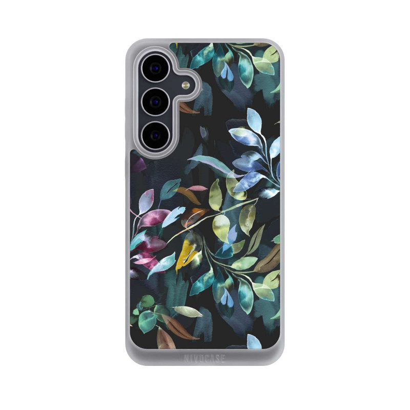 Galaxy S25 FE NIVOpure Mystische Aquarellblätter schwarz