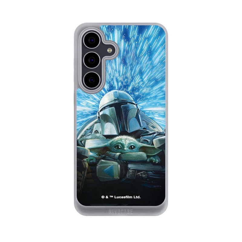 Galaxy S25 FE NIVOpure Grogu and Mando Flying Blue