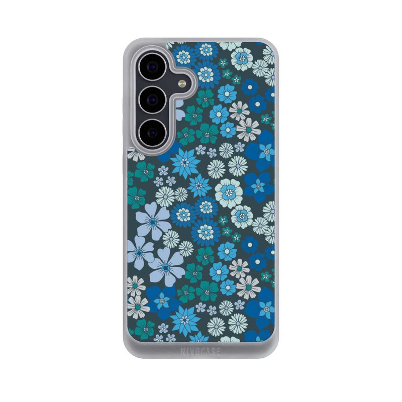 Galaxy S25 FE NIVOpure Blaue Blumen DeinDesign