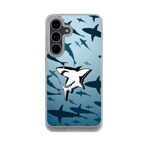Samsung Galaxy S25 FE NIVOpure Haie Muster Blau