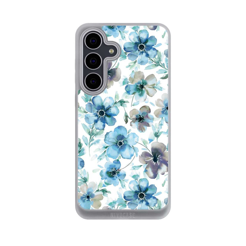 Galaxy S25 FE NIVOpure Motif de fleurs bleues Tendance