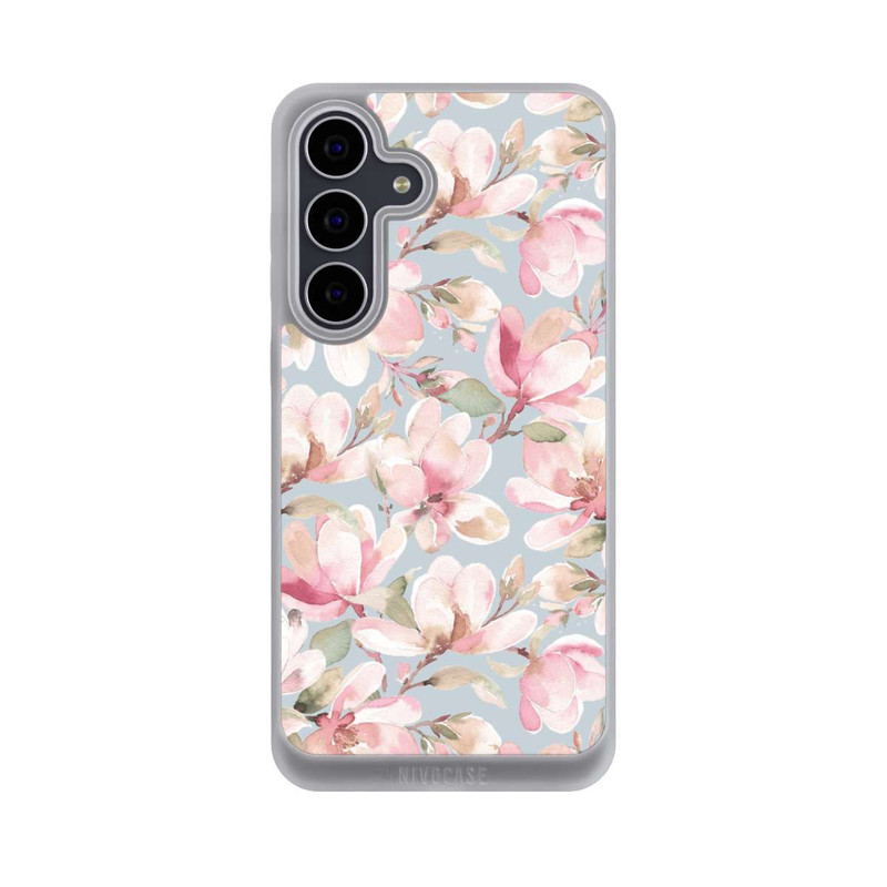 Galaxy S25 FE NIVOpure Fleurs de magnolia rose pastel