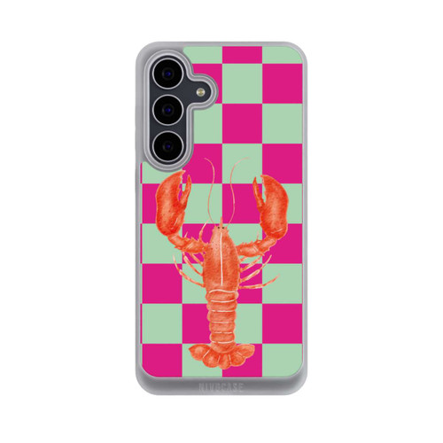 Samsung Galaxy S25 FE NIVOpure Pink Checkers Lobster