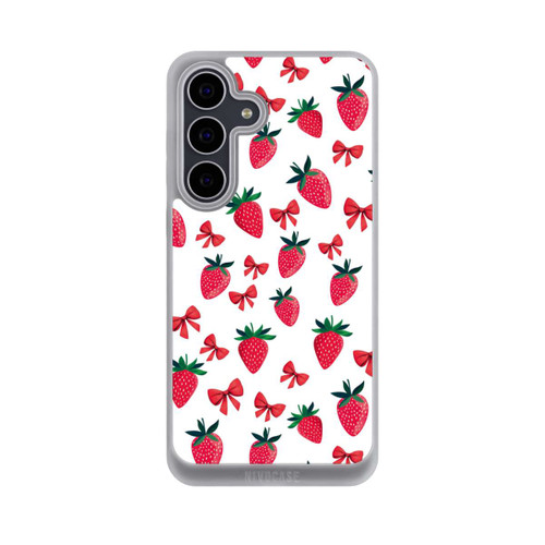 Samsung Galaxy S25 FE NIVOpure Strawberry Ribbon Pattern Red