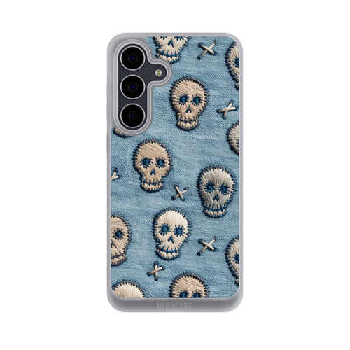 Samsung Galaxy S25 FE NIVOpure Skulls on Jeans Pattern