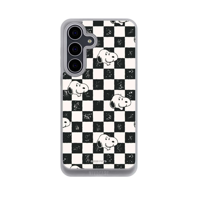 Galaxy S25 FE NIVOpure Snoopy Heads Checked Pattern