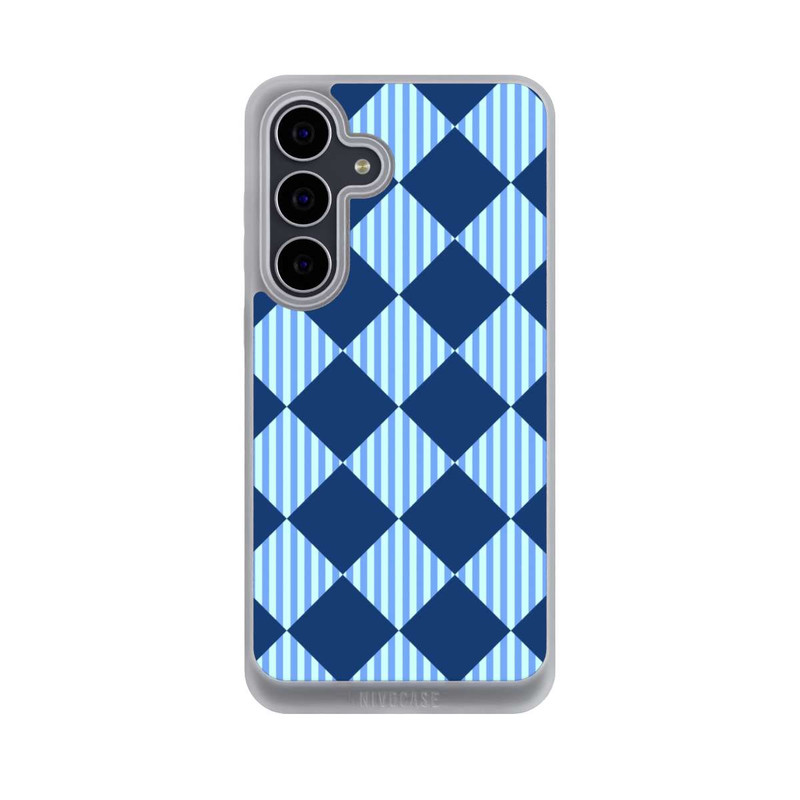 Galaxy S25 FE NIVOpure Rauten Muster Blau