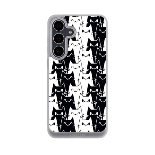 Samsung Galaxy S25 FE NIVOpure Katzentapete Schwarz Weiß