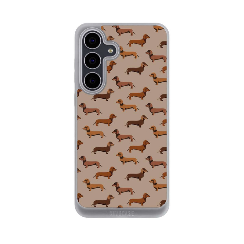 Galaxy S25 FE NIVOpure Dackel Muster Braun