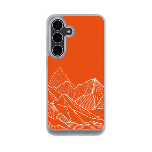 Samsung Galaxy S25 FE NIVOpure Dessin de contour de montagne orange