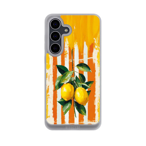 Samsung Galaxy S25 FE NIVOpure Summer Lemons on Stripes with AI