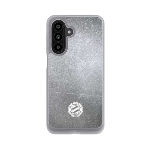Samsung Galaxy A17 5G NIVOpure Klassisches FCB Logo Klein - Weiß auf Metalllook
