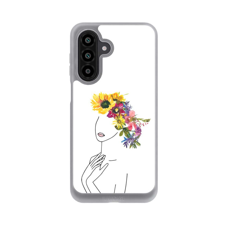 Galaxy A17 5G NIVOpure Line Art Frau mit Blumenkrone