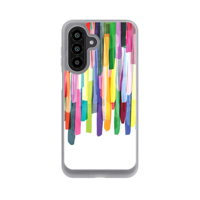Galaxy A17 5G NIVOpure Bunte Streifen Weißer Hintergrund