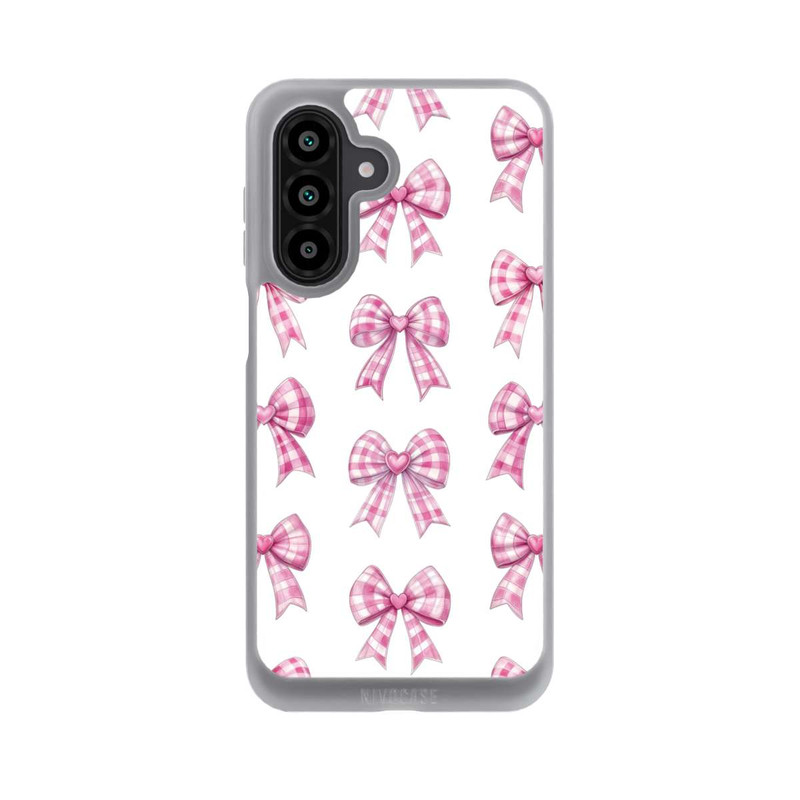 Galaxy A17 5G NIVOpure Pinke Gingham Herzen und Schleifen mit KI
