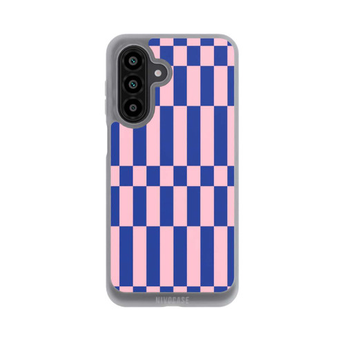 Samsung Galaxy A17 5G NIVOpure Checked Abstract Bold Electric Blue and Pink Color Block