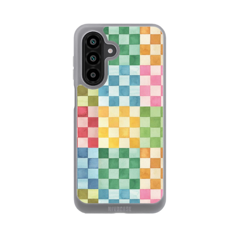 Galaxy A17 5G NIVOpure Checkerboard Watercolor Chess Geometric Red