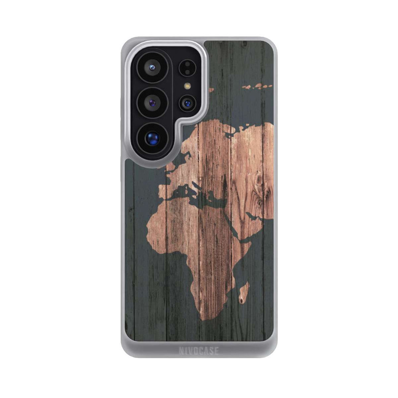 Galaxy S26 Ultra NIVOpure Wooden World Map