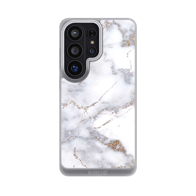 Galaxy S26 Ultra NIVOpure Silberglitzer Marmorlook