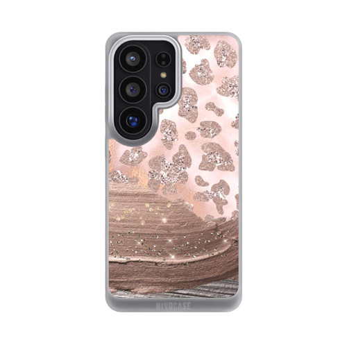 Samsung Galaxy S26 Ultra NIVOpure Silberner Leoparden Glitzerlook