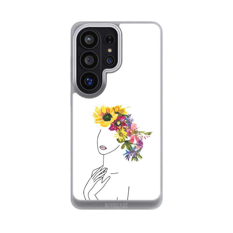 Galaxy S26 Ultra NIVOpure Line Art Frau mit Blumenkrone