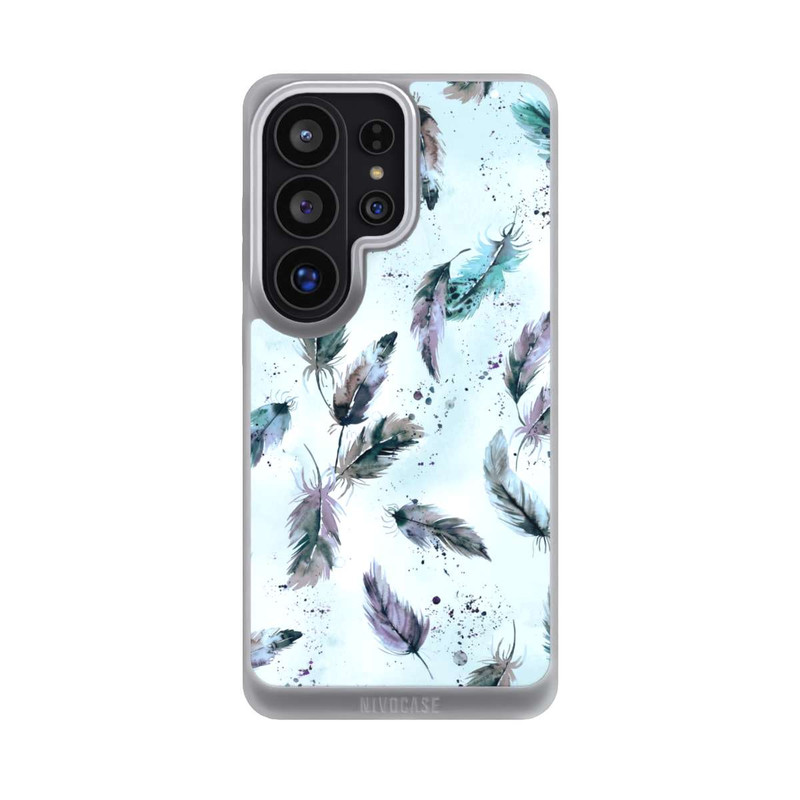 Galaxy S26 Ultra NIVOpure Magische Federn Sanftes Blau