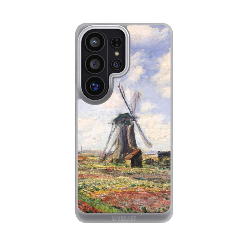 Galaxy S26 Ultra NIVOpure Tulpenfelder mit der Rijnsburger Windmühle von Claude Monet
