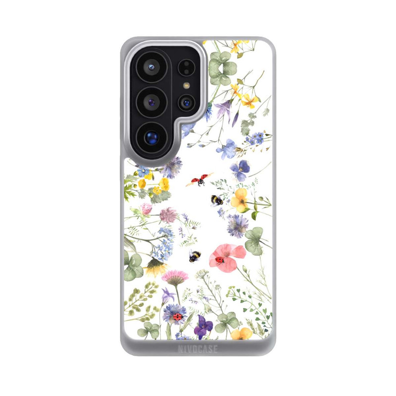 Galaxy S26 Ultra NIVOpure Bunte Frühlingsblumen und Bienen