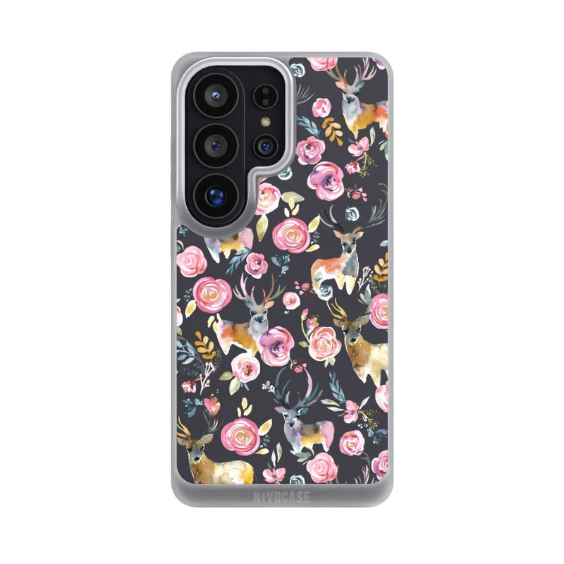 Galaxy S26 Ultra NIVOpure Hirsche und Blumen Anthrazit