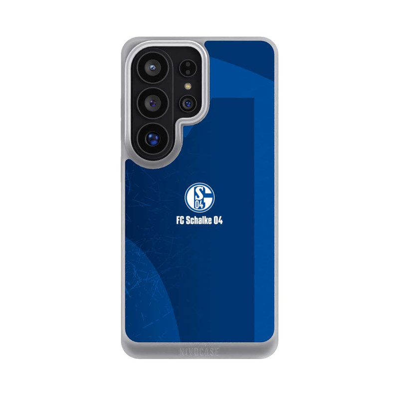 Galaxy S26 Ultra NIVOpure Schalke 04 Blauer Hintergrund Mit Logo