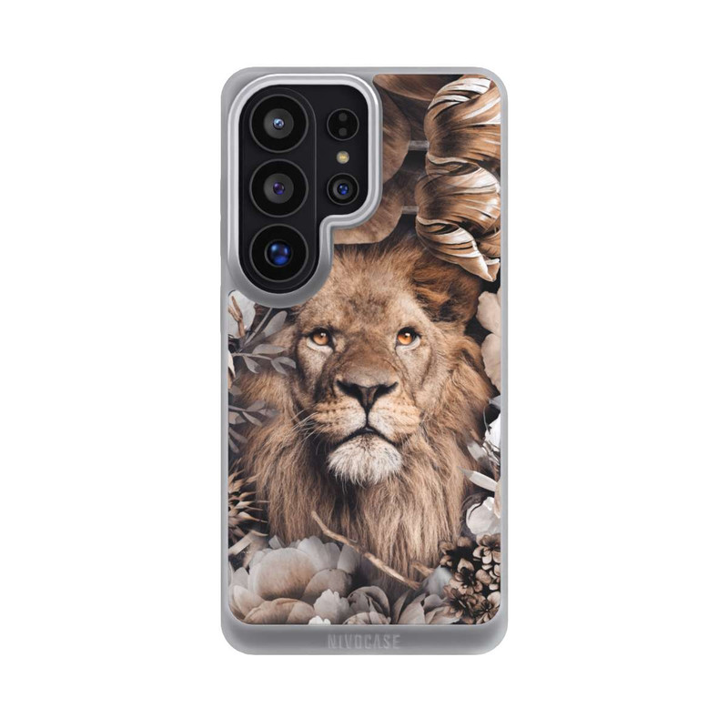 Galaxy S26 Ultra NIVOpure Löwe Blumenrahmen Beige