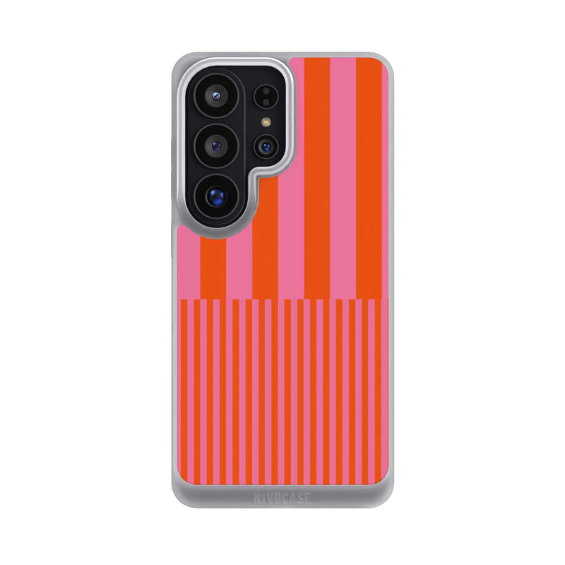 Galaxy S26 Ultra NIVOpure Streifenmuster Pink Rot