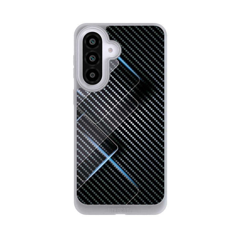 Galaxy A57 5G NIVOpure Blaue Linien auf Karbon