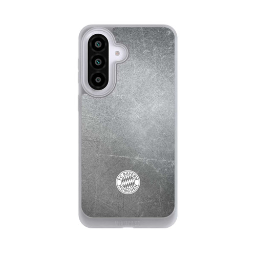 Samsung Galaxy A57 5G NIVOpure Klassisches FCB Logo Klein - Weiß auf Metalllook