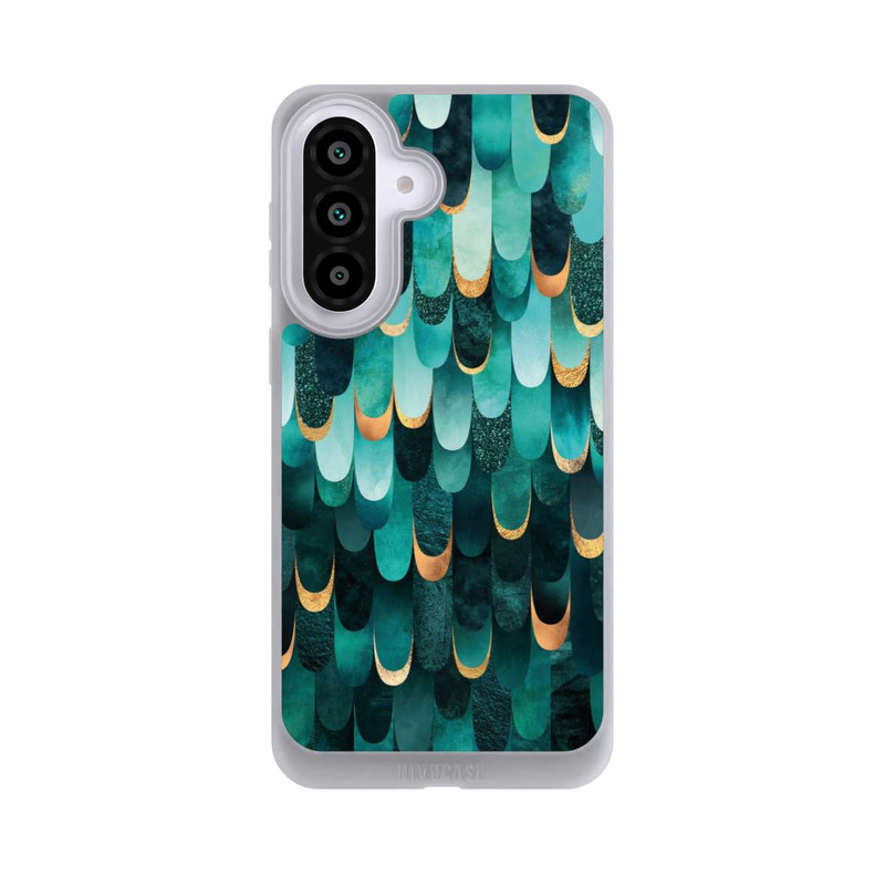 Galaxy A57 5G NIVOpure Feathered Turquoise Gold Print