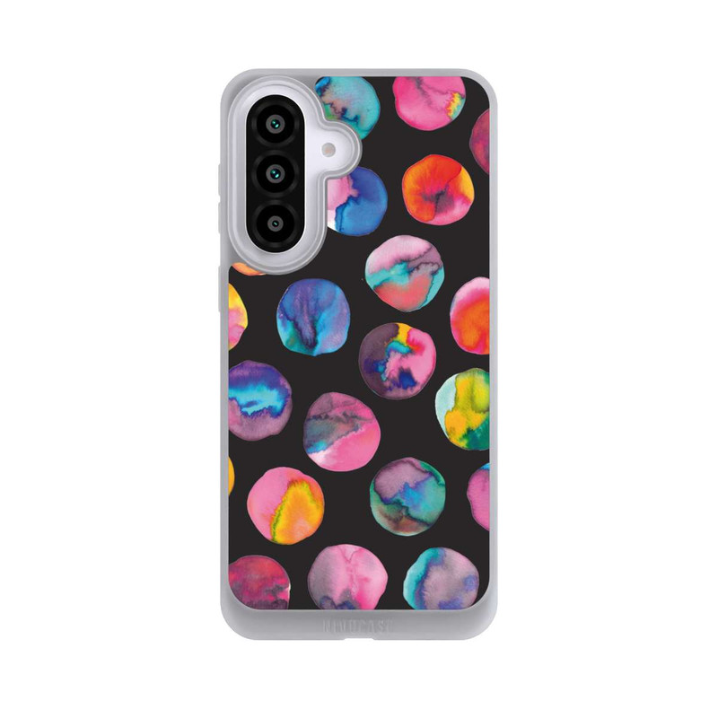 Galaxy A57 5G NIVOpure Bunte Tintenmurmeln Punkte Schwarz
