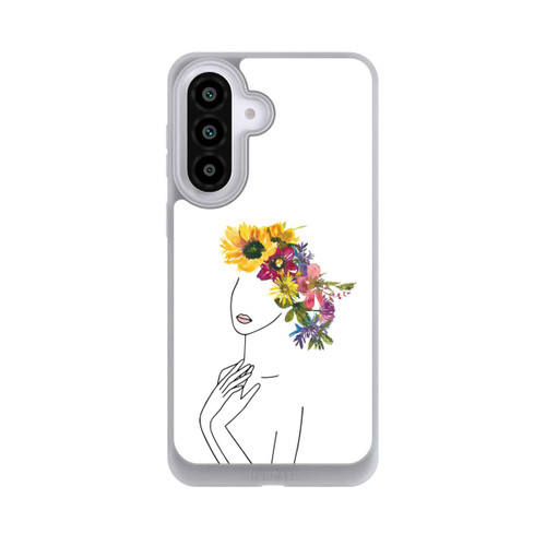 Samsung Galaxy A57 5G NIVOpure Line Art Frau mit Blumenkrone