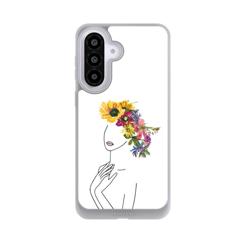Galaxy A57 5G NIVOpure Line Art Frau mit Blumenkrone