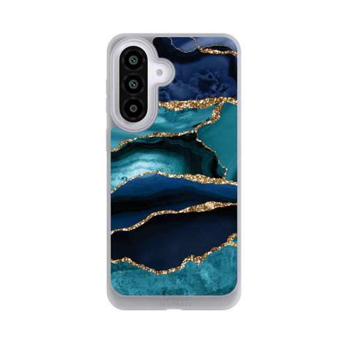 Samsung Galaxy A57 5G NIVOpure Dark and Light Blue Marble Gold Glitter Look