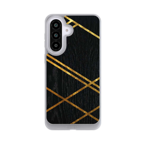 Samsung Galaxy A57 5G NIVOpure Schwarzes geometrisches Muster Goldene Streifen