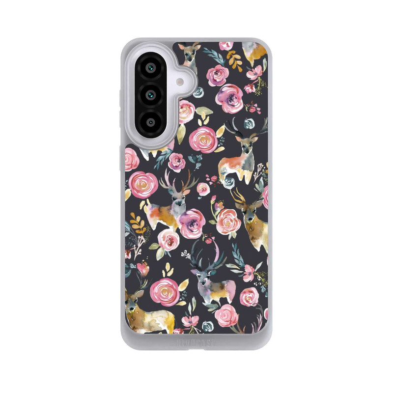 Galaxy A57 5G NIVOpure Hirsche und Blumen Anthrazit