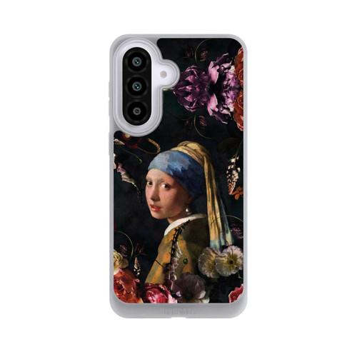 Samsung Galaxy A57 5G NIVOpure Mädchen mit Perlenohrringen und Rosen