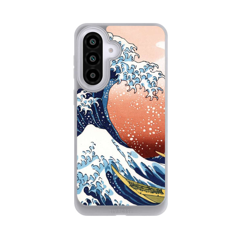Galaxy A57 5G NIVOpure Kanagawa Welle Mit Rotem Hintergrund