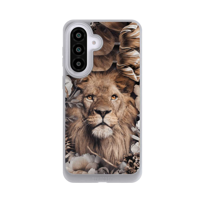 Galaxy A57 5G NIVOpure Löwe Blumenrahmen Beige